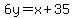 6y=x%2B35