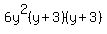 6y%5E2%28y%2B3%29%28y%2B3%29