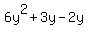 6y%5E2%2B3y-2y