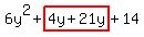 6y%5E2%2Bhighlight%284y%2B21y%29%2B14