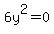 6y%5E2=0