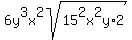 6y%5E3x%5E2sqrt%2815%5E2x%5E2y%2A2%29