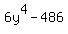 6y%5E4+-+486