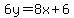 6y+=8x%2B+6