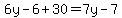 6y-6%2B30=7y-7