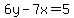 6y-7x=5