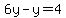 6y-y=4