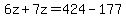 6z%2B7z=424-177