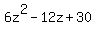 6z%5E2-12z%2B30