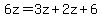 6z+=+3z%2B2z%2B6