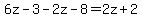 6z-3-2z-8=2z%2B2