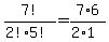 7%21%2F%282%215%21%29+=+7%2A6%2F%282%2A1%29
