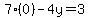 7%280%29-4y=3