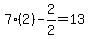 7%282%29-2%2F2=13
