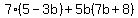 7%285-3b%29%2B5b%287b%2B8%29
