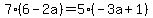 7%286-2a%29=5%28-3a%2B1%29