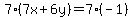 7%287x%2B6y%29=7%28-1%29