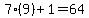 7%289%29+%2B+1+=+64