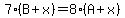 7%28B%2Bx%29=8%28A%2Bx%29