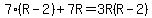 7%28R-2%29%2B7R=3R%28R-2%29