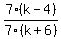 7%28k-4%29%2F7%28k%2B6%29