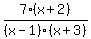 7%28x%2B2%29%2F%28x-1%29%28x%2B3%29