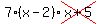 7%28x-2%29cross%28x%2B5%29