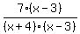 7%28x-3%29+%2F%28+x%2B+4%29%28x-3%29
