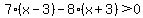 7%28x-3%29-8%28x%2B3%29%3E0