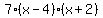 7%28x-4%29%28x%2B2%29