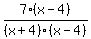 7%28x-4%29%2F%28x%2B4%29%28x-4%29
