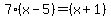7%28x-5%29=+%28x%2B1%29+