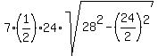 7%2A%281%2F2%29%2A24%2Asqrt%2828%5E2+-+%2824%2F2%29%5E2%29