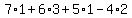 7%2A1%2B6%2A3%2B5%2A1-4%2A2%29
