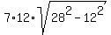 7%2A12%2Asqrt%2828%5E2+-+12%5E2%29