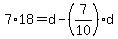 7%2A18=d-%287%2F10%29d