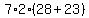 7%2A2%2828%2B23%29
