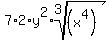 7%2A2%2Ay%5E2%2Aroot%283%2C%28x%5E4%29%29