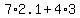 7%2A2.1%2B4%2A3