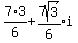 7%2A3%2F6%2Bexpr%287sqrt%283%29%2F6%29i
