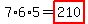 7%2A6%2A5=highlight%28210%29