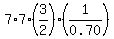 7%2A7%2A%283%2F2%29%2A%281%2F0.70%29