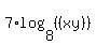7%2Alog%288%2C%28%28xy%29%29%29