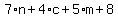 7%2An%2B4%2Ac%2B5%2Am%2B8