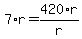7%2Ar+=+420%2Fr%2Ar