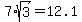 7%2Asqrt%283%29+=+12.1