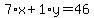 7%2Ax%2B1%2Ay=46