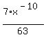 7%2Ax%5E%28-10%29+%2F+63