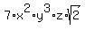 7%2Ax%5E2%2Ay%5E3%2Az%2Asqrt%282%29