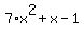 7%2Ax%5E2%2Bx-1